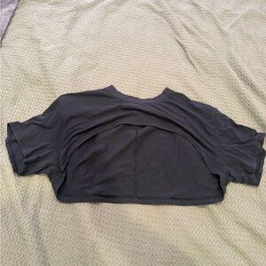 lululemon athletica Black Cropped Layered Tee